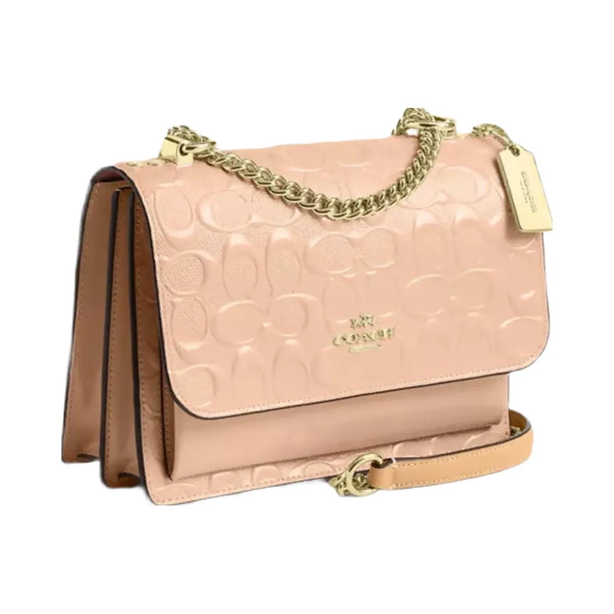 Coach Klare Crossbody Bag In Signature Leather in Gold Faded Blush