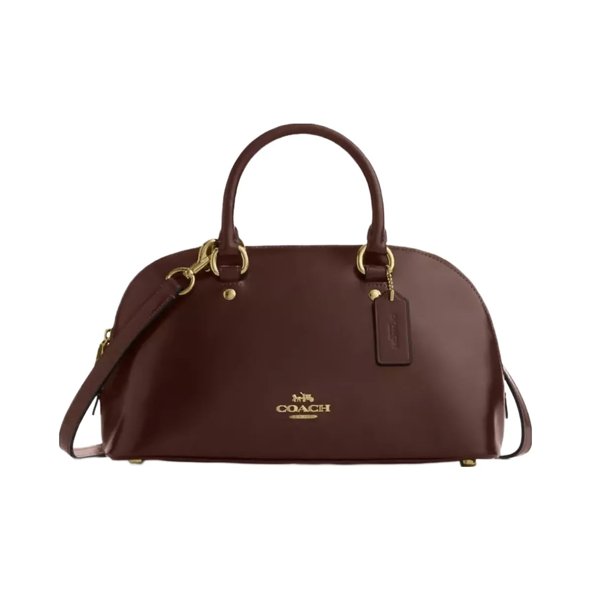 Coach Lara Satchel Bag in Gold Maple