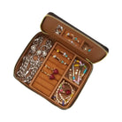 Coach Large Jewelry Box In Signature Canvas in Gold Walnut Black