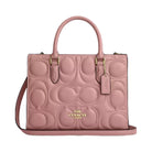 Coach Maggie Small Tote Bag In Signature Leather in Gold Pink Petal