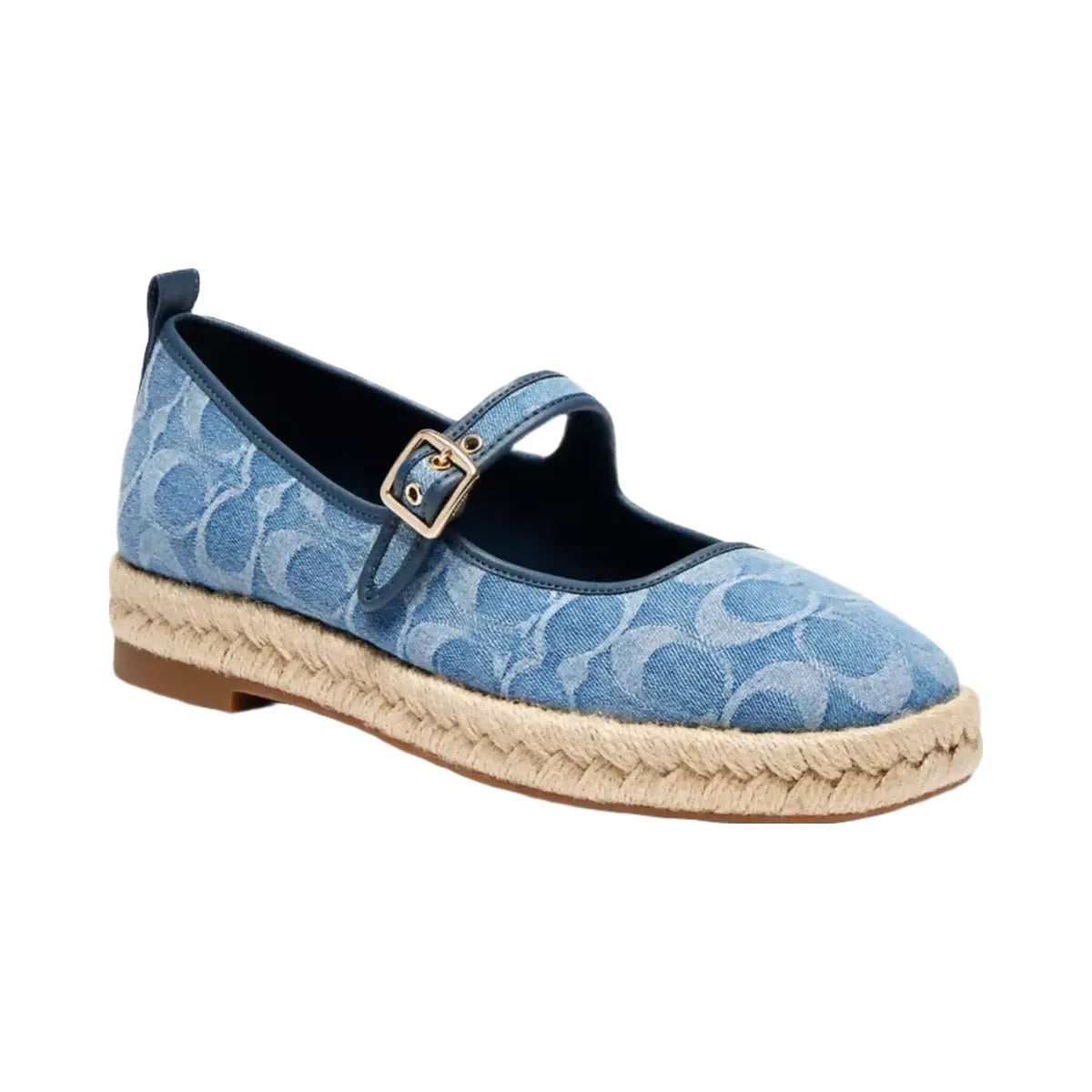 Coach Mary Jane Espadrille In Signature Denim in Indigo