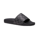 Coach Men's Slide In Signature Canvas Charcoal Black