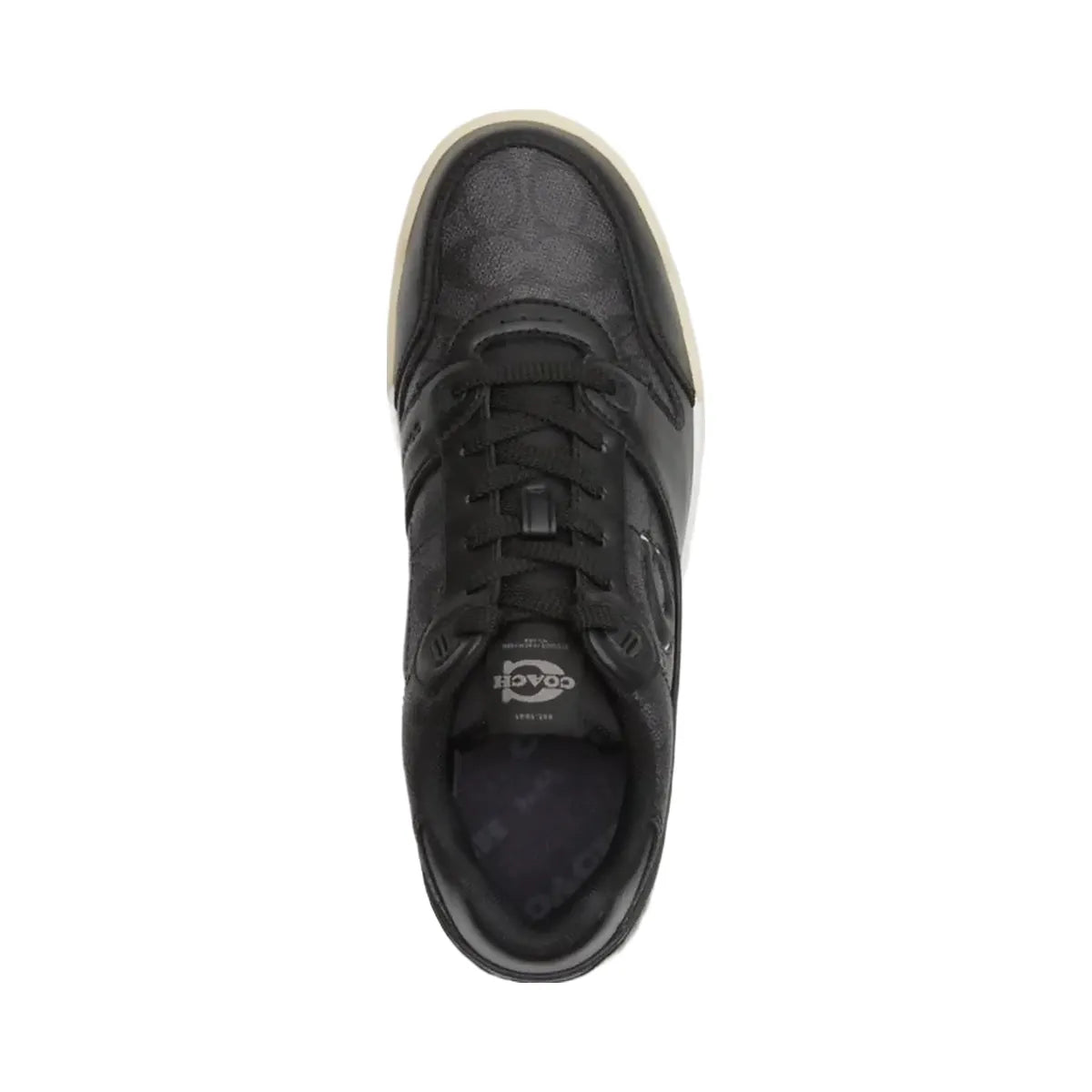 Coach Men's Soho Sneaker With Signature Canvas Charcoal Black