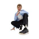 Coach Men's Soho Sneaker With Signature Canvas Charcoal Black