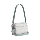 Coach Mini Carey Crossbody Bag In Signature Canvas in Silver