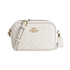 Coach Mini Jamie Camera Bag In Signature Canvas in Gold White Chalk