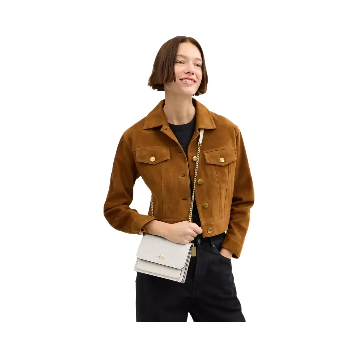 Coach Mini Klare Crossbody Bag In Signature Canvas in Gold White Chalk