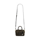 Coach Mini Rowan Crossbody Bag In Loved Signature Canvas With Charms in Gold Brown