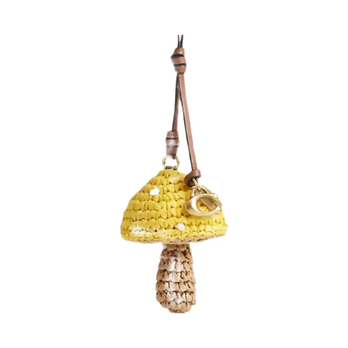 Coach Mushroom Bag Charm in Brass Multi