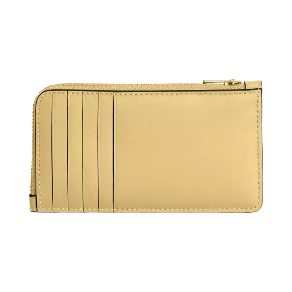Coach New York Zip Card Case in Brass Vanilla