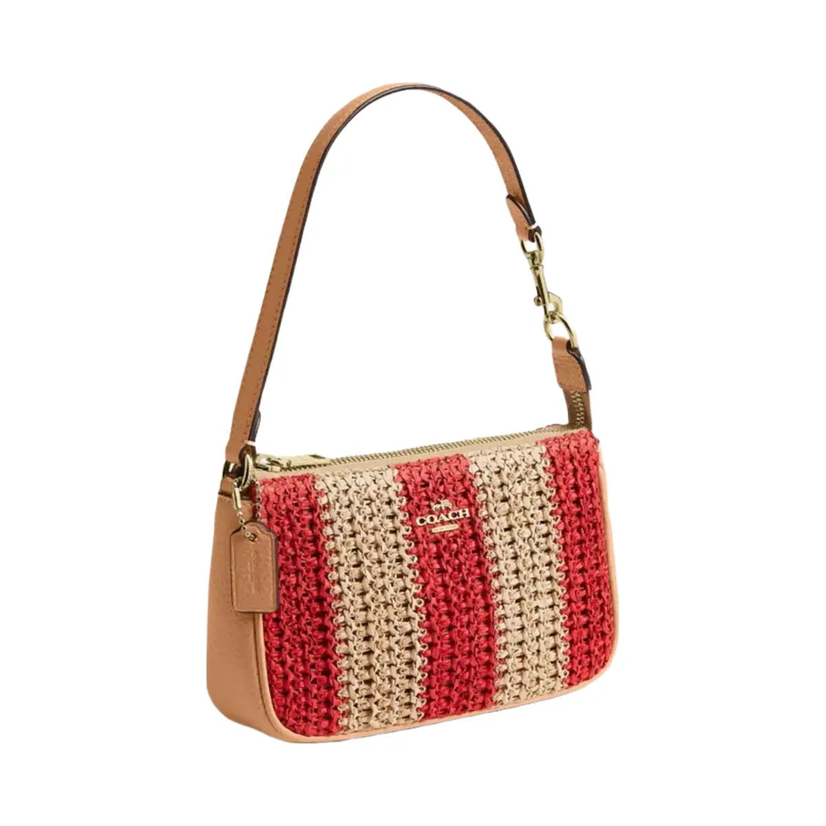 Coach Nolita 19 in Gold Red Tan