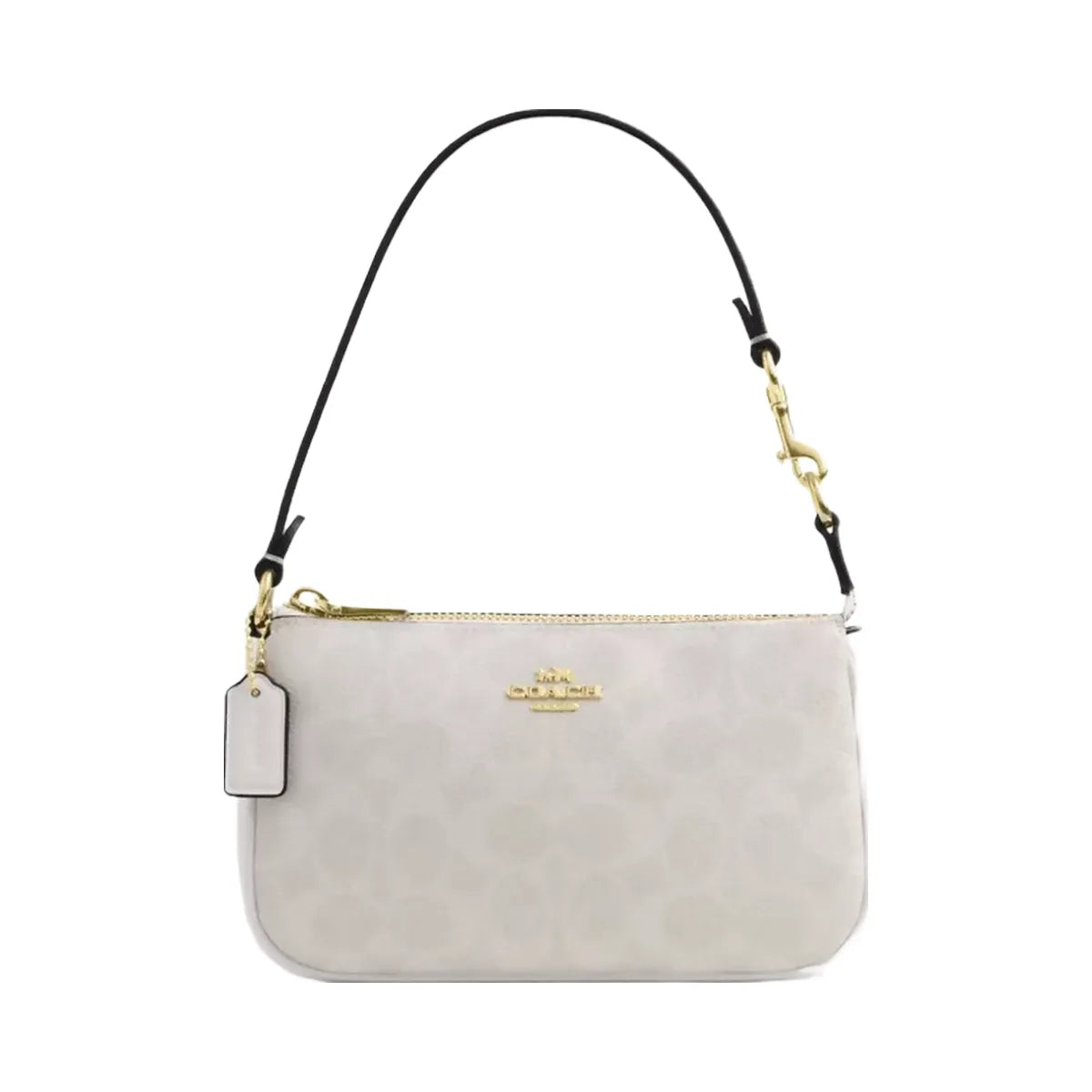 Coach Nolita 19 In Signature Canvas in Gold White Chalk