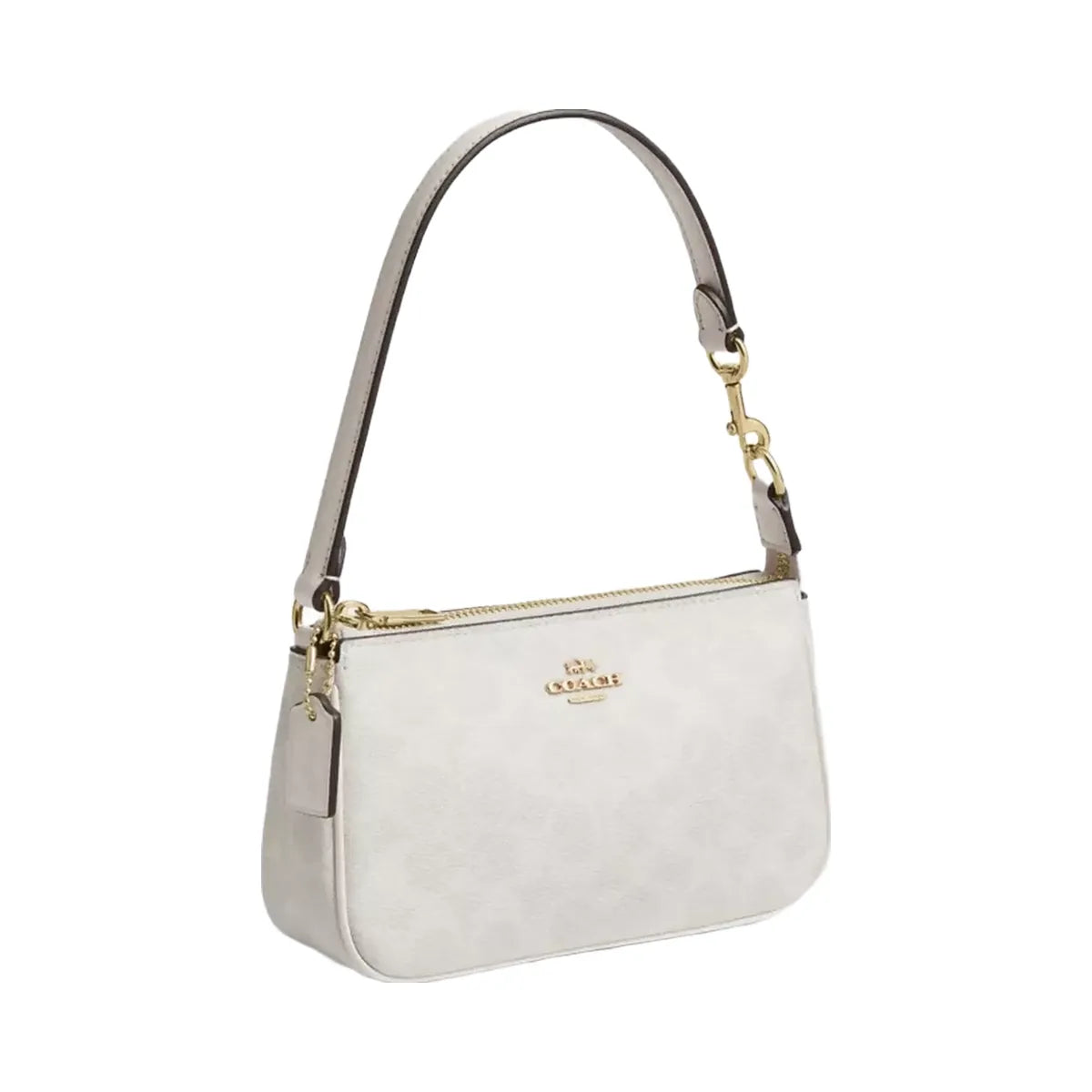 Coach Nolita 19 In Signature Canvas in Gold White Chalk