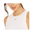 Coach Pave Signature Necklace in Rose Gold