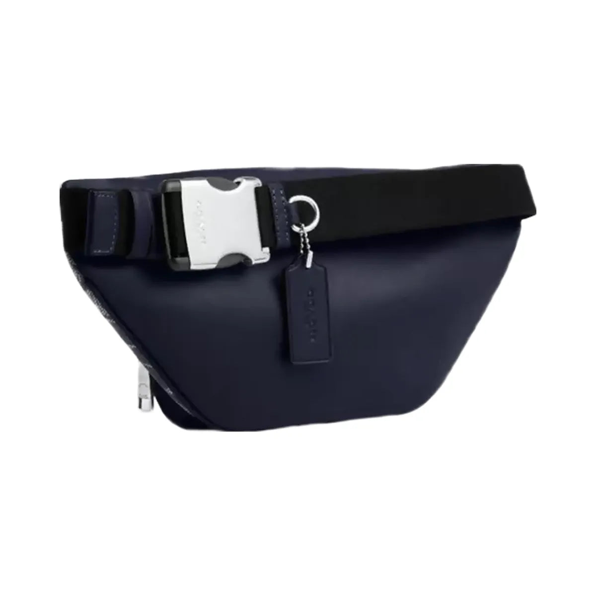 Coach Racer Small Belt Bag In Signature Canvas in Silver Denim Chalk