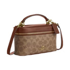 Coach Rainer Crossbody Bag 18 In Signature Canvas in Gold Tan Brown