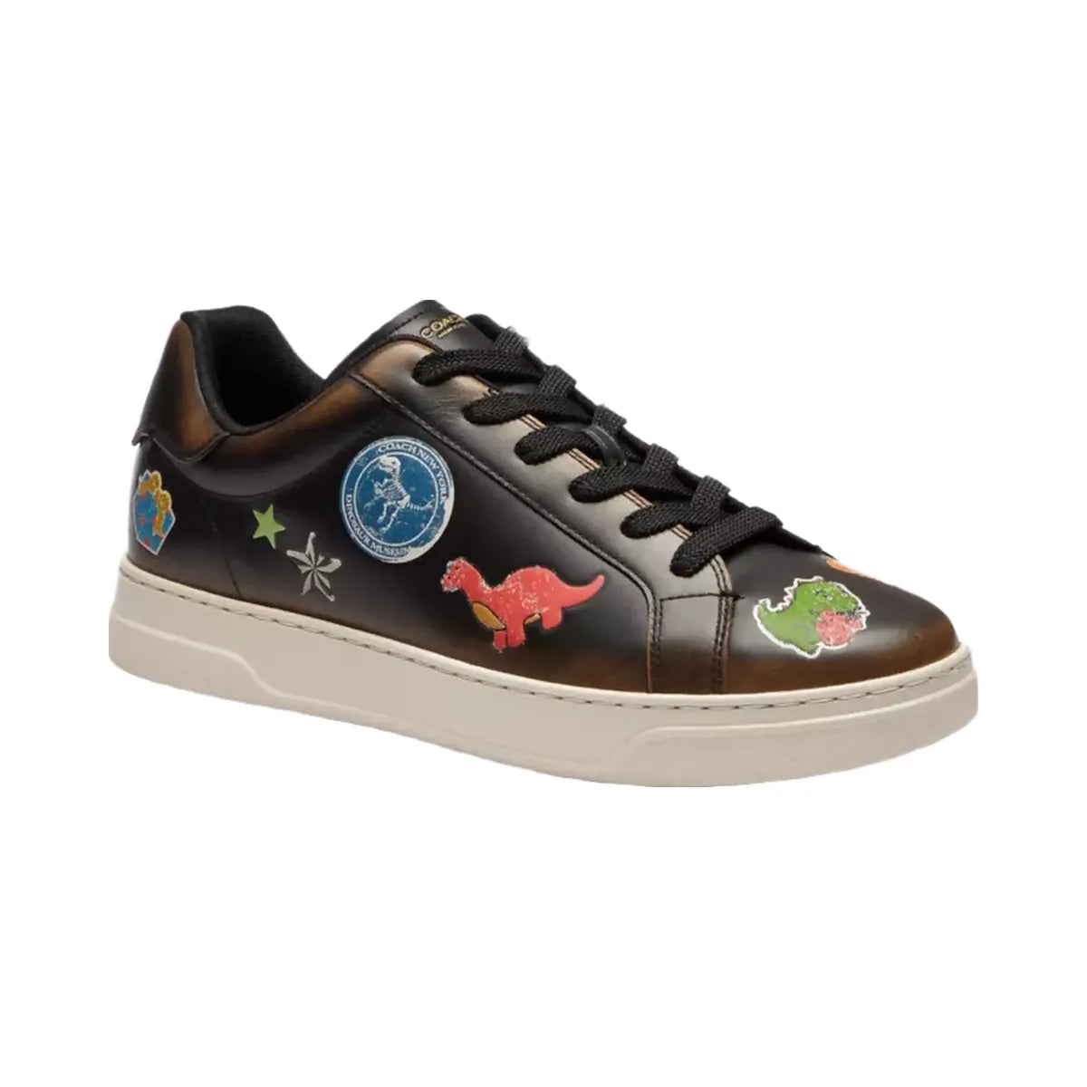 Coach Rexy 10th Birthday High Line Sneaker With Sticker Print in Black Multi Silver