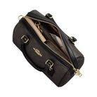 Coach Rowan Satchel Bag In Signature Canvas in Gold Walnut Black