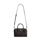 Coach Rowan Satchel Bag In Signature Canvas in Gold Walnut Black