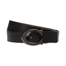 Coach Signature Buckle Cut-To-Size Reversible Belt, 38 Mm in Gunmetal Black Dark Saddle