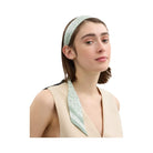 Coach Signature Print Silk Skinny Scarf in Pistachio