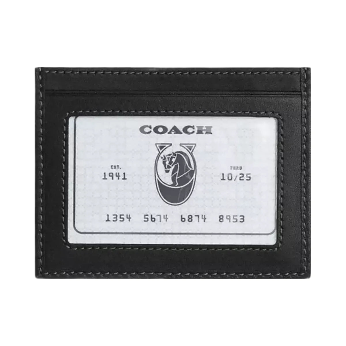 Coach Slim Id Card Case In Loved Signature Denim in Light Indigo