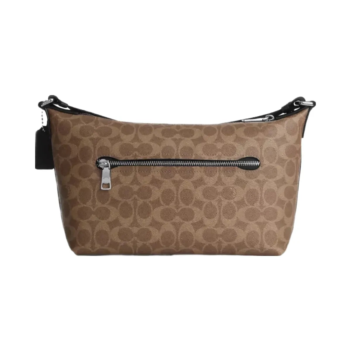 Coach Small Finn Crossbody Bag With Pouch In Signature Canvas in Silver Tan Black