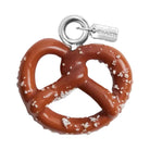 Coach Small Pretzel Shoe Charm in Silver Brown Multi