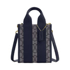 Coach Smith Mini Tote Bag In Signature Jacquard in Gold Navy Midnight Navy