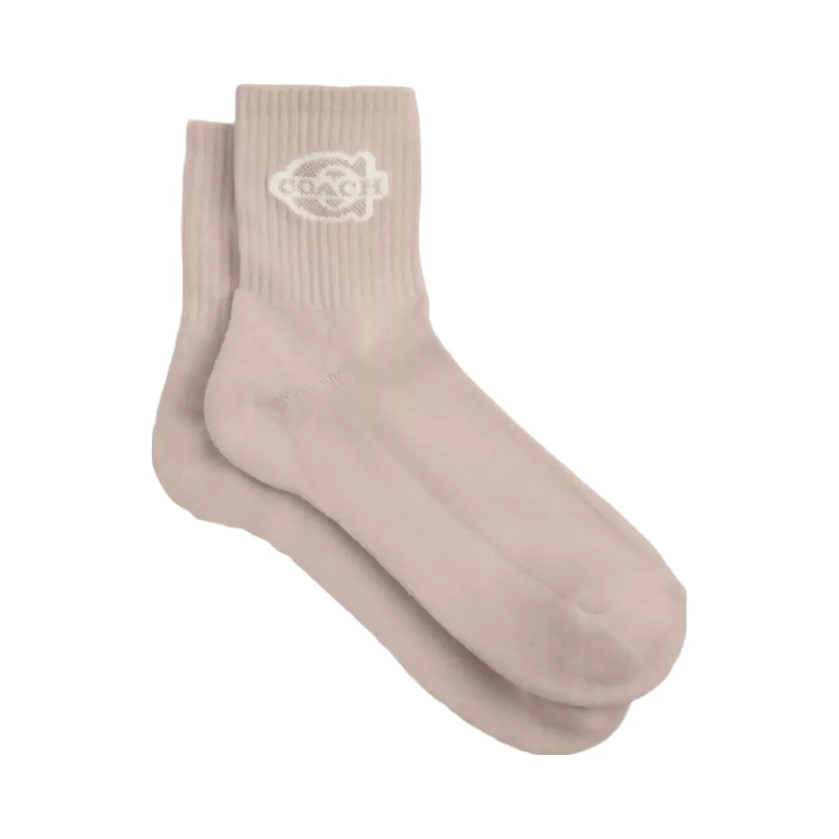 Coach Soho Quarter Crew Socks in Grey Birch