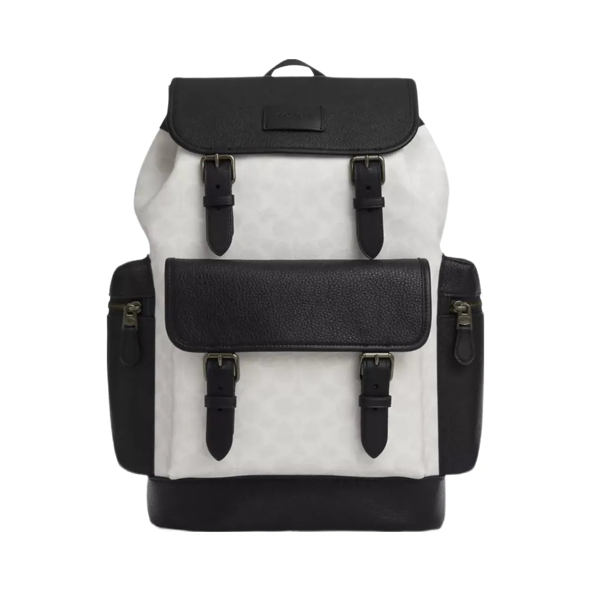 Coach Sprint Backpack In Colorblock Signature Canvas in Gunmetal Chalk Black