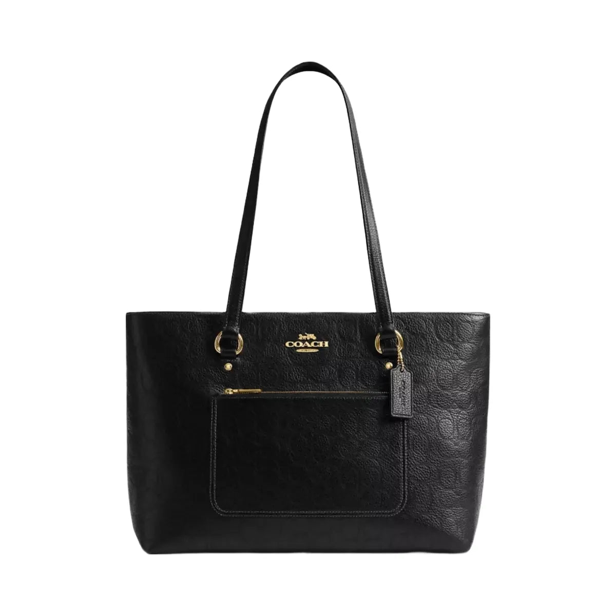 Coach Station Tote Bag In Signature Leather in Gold Black