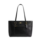 Coach Station Tote Bag In Signature Leather in Gold Black