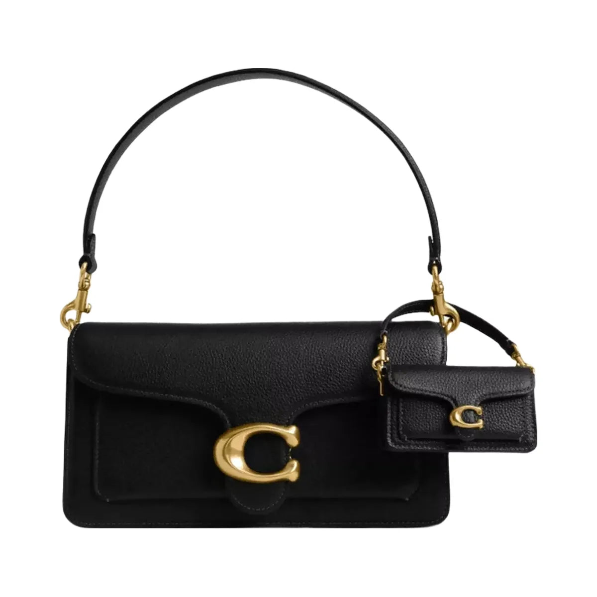 Coach Tabby Bag Charm in Brass Black