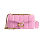 Coach Tabby Shoulder Bag 20 With Pillow Quilting in Brass Flower Pink
