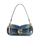 Coach Tabby Shoulder Bag 26 In Regenerative Cotton Denim in Brass Dark Indigo