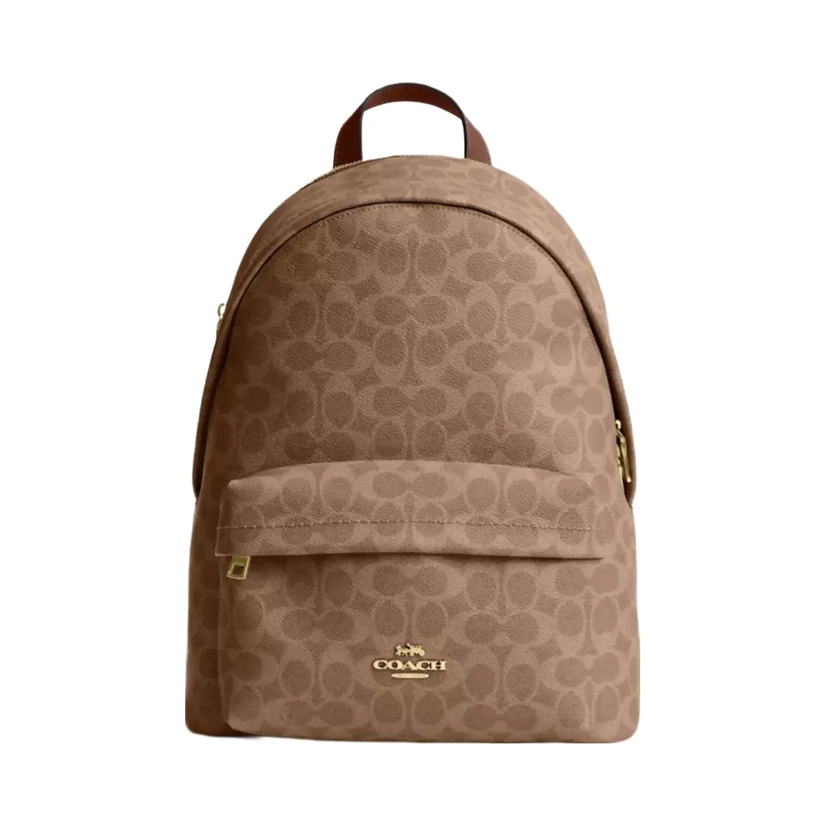 Coach Taylor Small Backpack In Signature Canvas in Gold Tan Brown