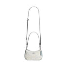 Coach Teri Mini Crossbody Bag In Signature Canvas in Silver Chalk Blue