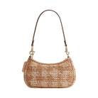 Coach Teri Mini Crossbody Bag With Gingham Print in Gold Tan