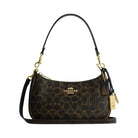 Coach Teri Shoulder Bag In Loved Signature Canvas With Charms in Gold Brown