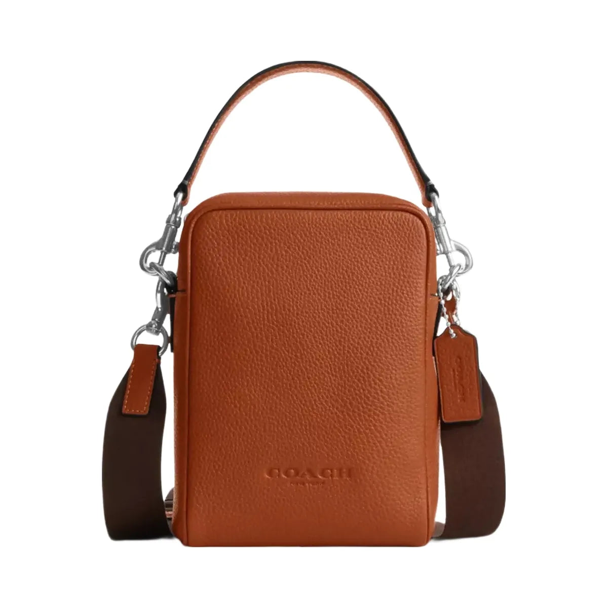 Coach Tristan Crossbody Bag 14 in Silver Amber Brown