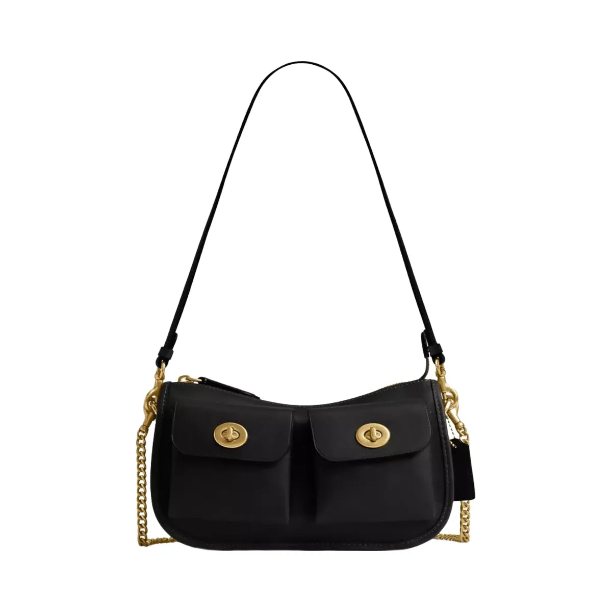 Coach Twin Turnlock Waverly Bag in Brass Black