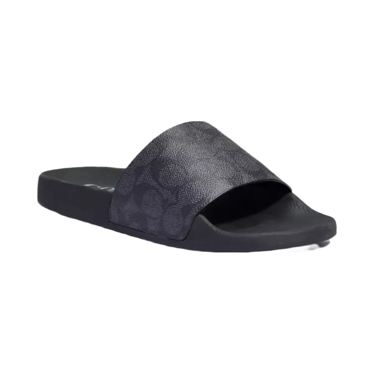 Coach Udele Sport Slide In Signature Canvas in Charcoal Black