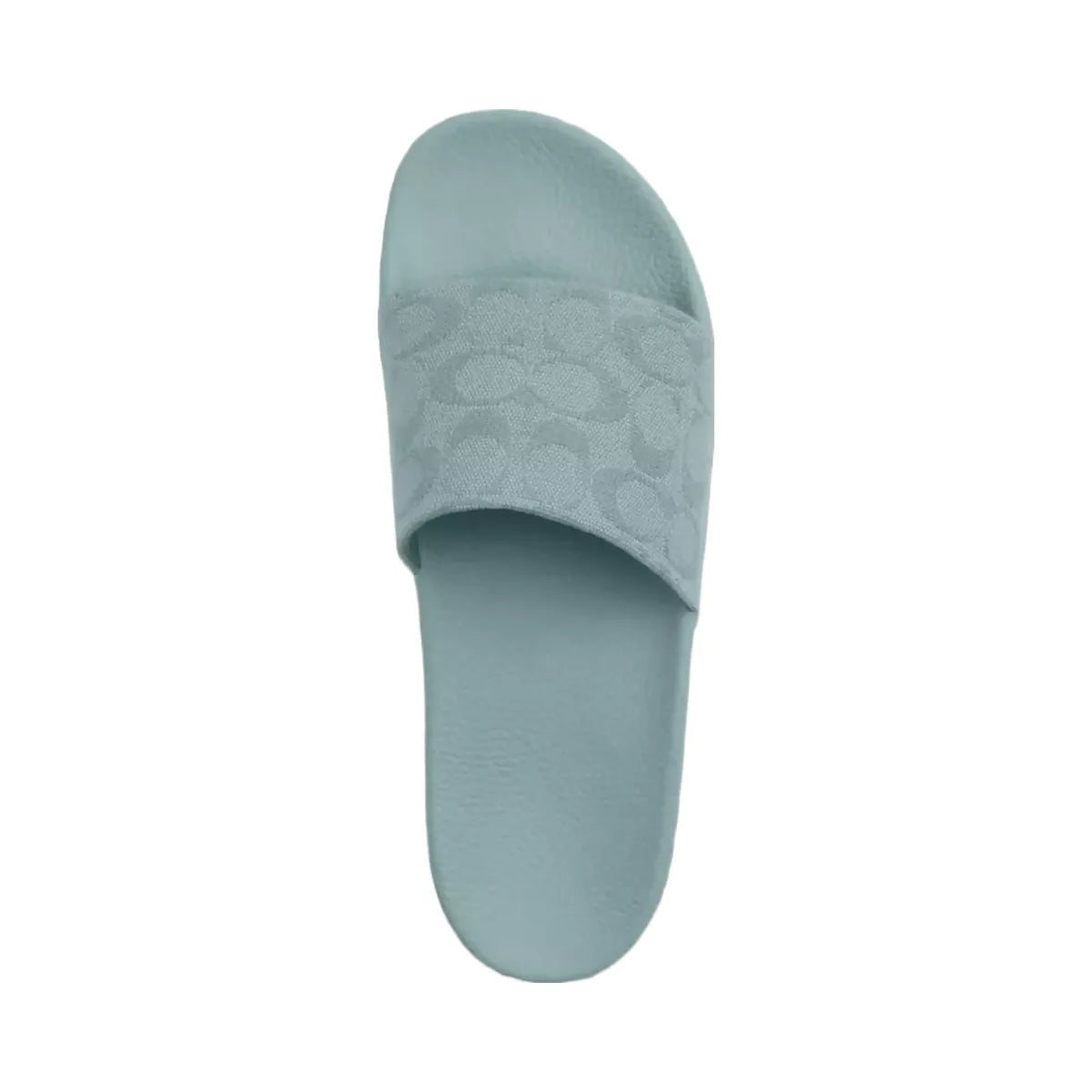 Coach Udele Sport Slide In Signature Jacquard Canvas in Sea Mist