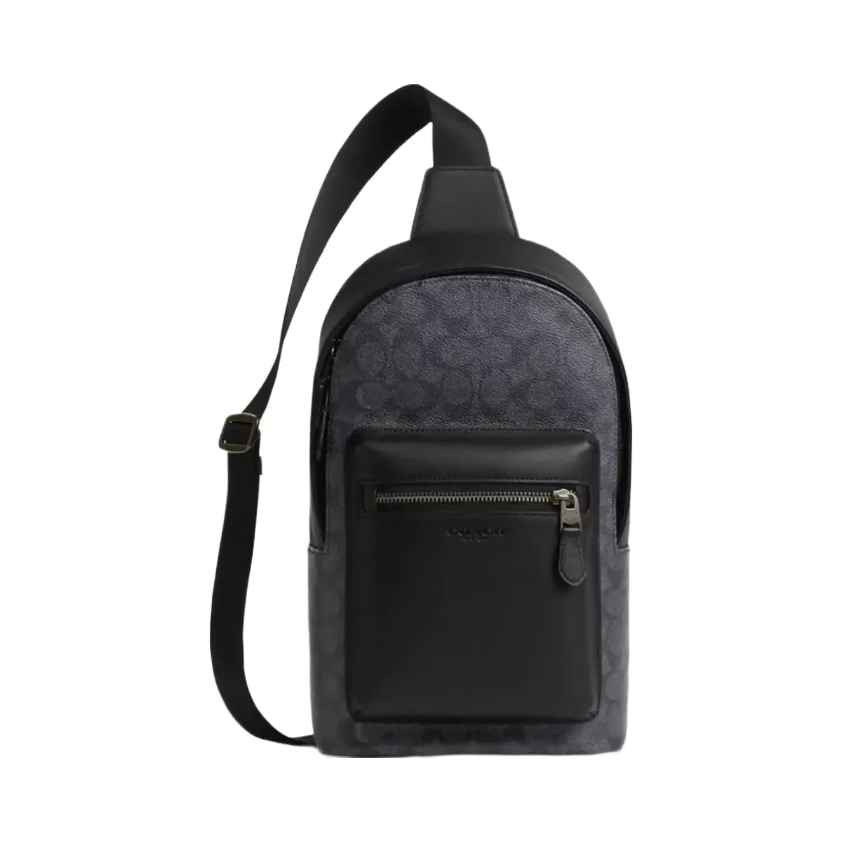 Coach West Pack In Signature Canvas in Gunmetal Charcoal Black