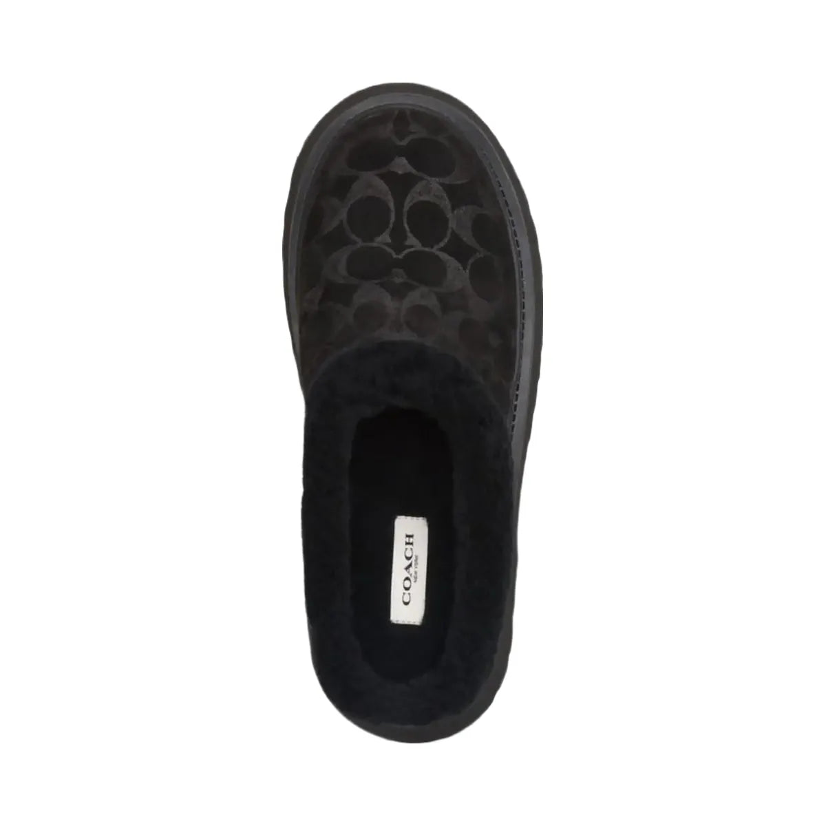 Coach Women's Cecelia Clog In Signature Suede Black