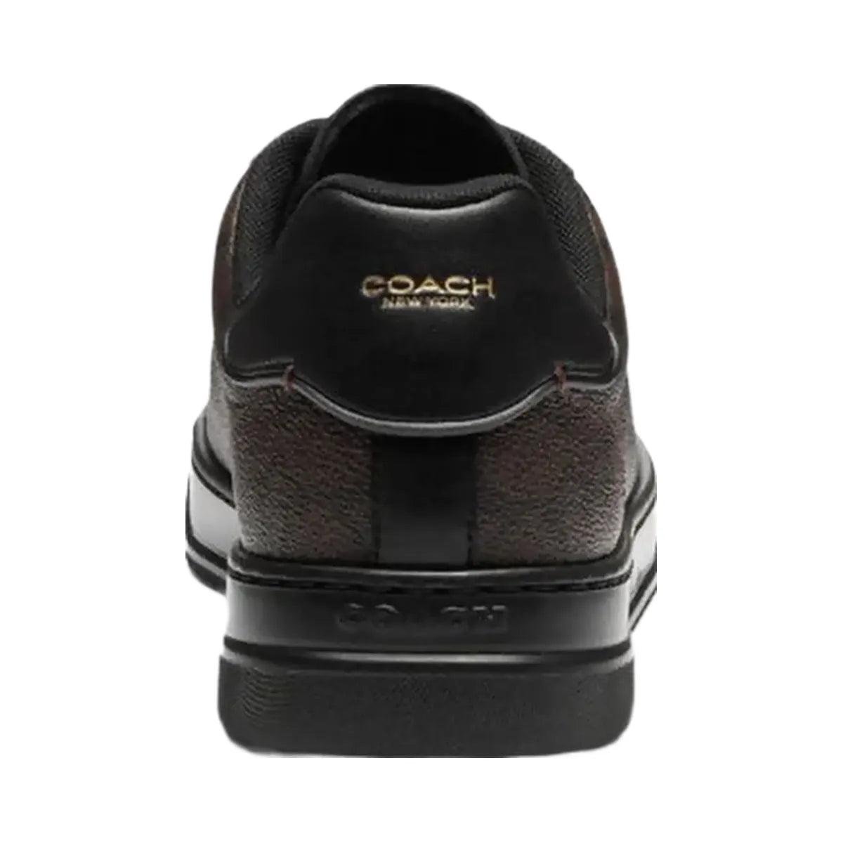Coach Women's High Line Sneaker In Signature Canvas Walnut & Black