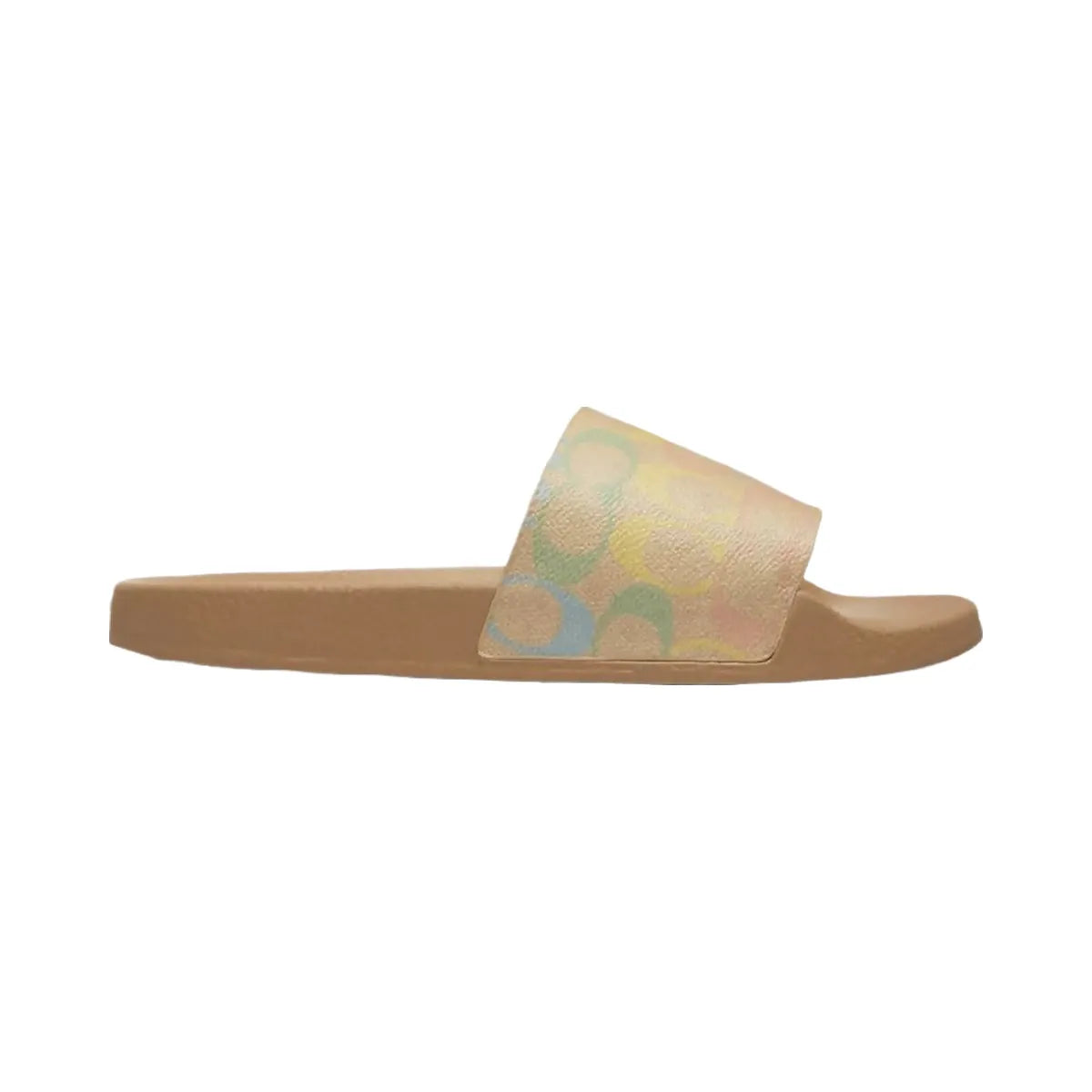 Coach Women's Udele Sport Slide In Signature Canvas Sand Multi