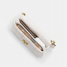 Coach Tabby Crossbody Wristlet With Pillow Quilting Silver Black
