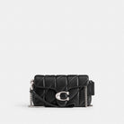Coach Tabby Crossbody Wristlet With Pillow Quilting Silver Black